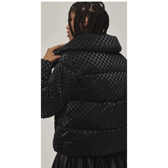 Save The Duck Alas Damy19 Black Checkered Quilted Puffer Women's NWT! Sz 2/M - Picture 3 of 16